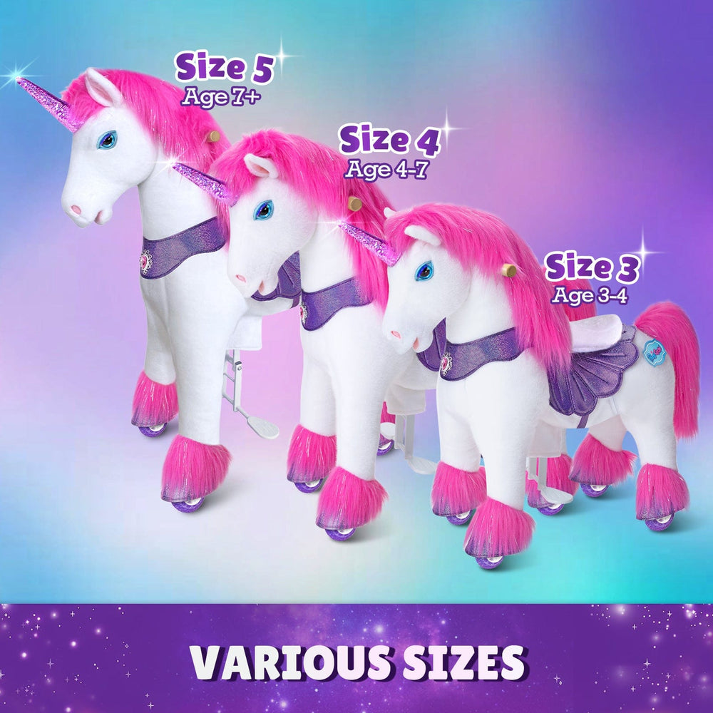 Model Y Pink/Purple Unicorn Rideable Toy for Age 4-7 (ONLINE ORDER ONLY)