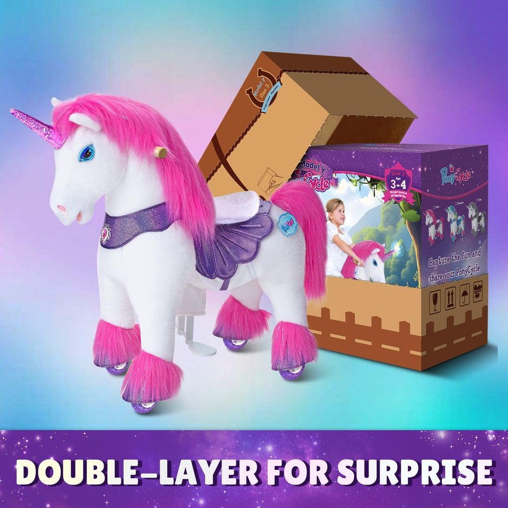 Model Y Pink/Purple Unicorn Rideable Toy for Age 3-4 (ONLINE ORDER ONLY)