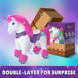 Model Y Pink/Purple Unicorn Rideable Toy for Age 3-4 (ONLINE ORDER ONLY)