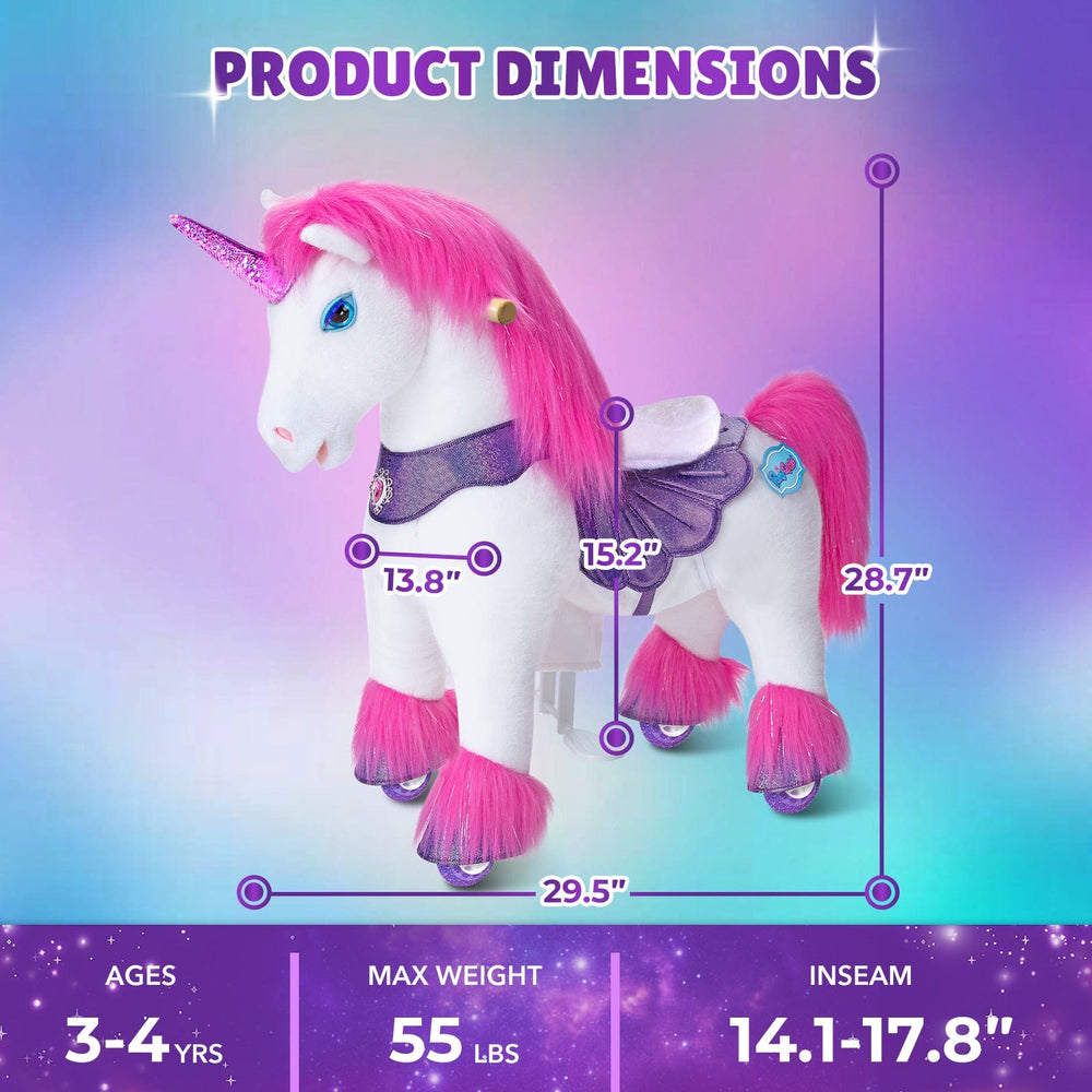 Model Y Pink/Purple Unicorn Rideable Toy for Age 3-4 (ONLINE ORDER ONLY)