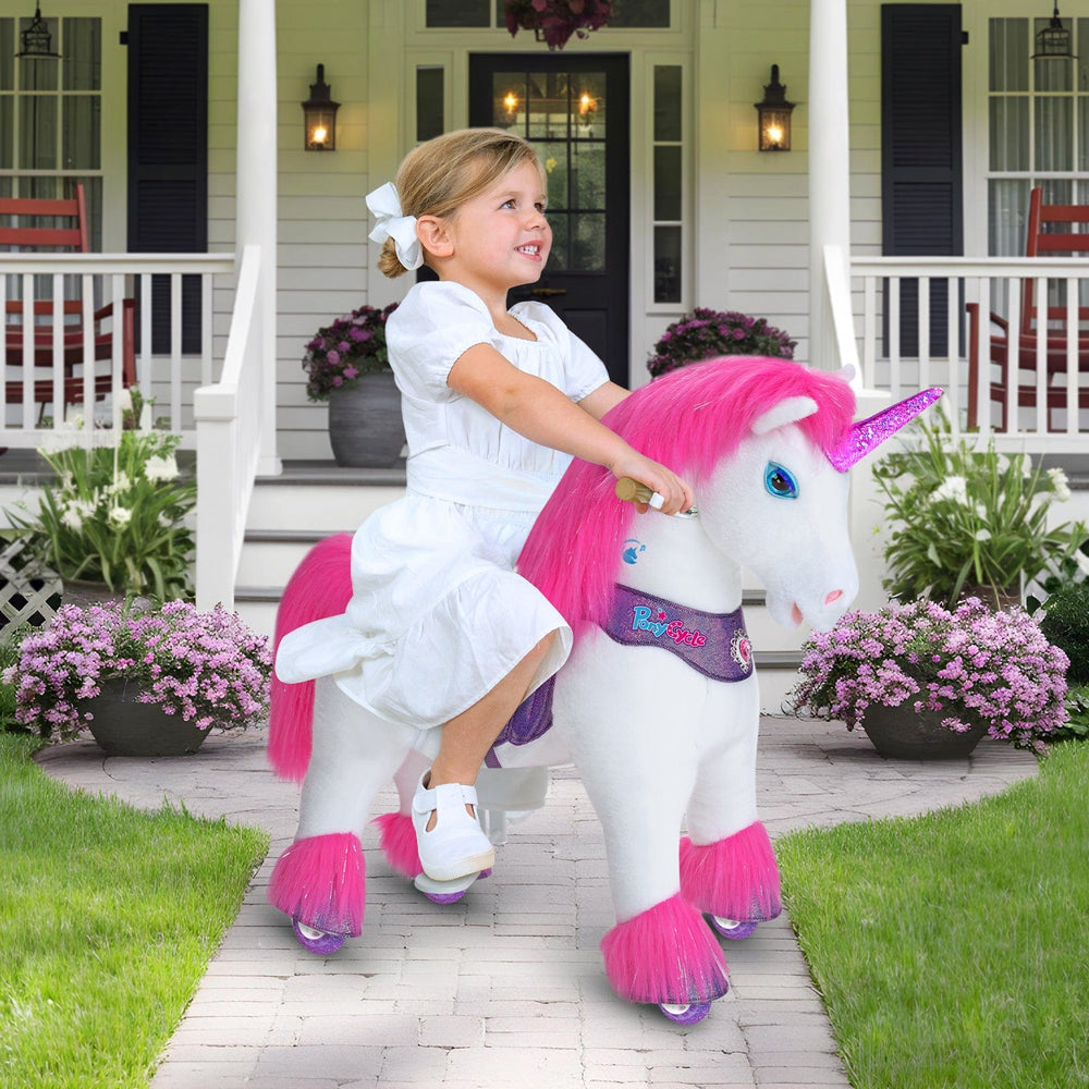 Model Y Pink/Purple Unicorn Rideable Toy for Age 3-4 (ONLINE ORDER ONLY)