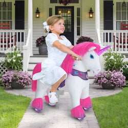Model Y Pink/Purple Unicorn Rideable Toy for Age 3-4 (ONLINE ORDER ONLY)