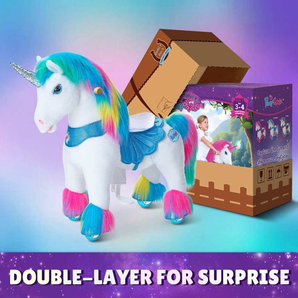 Model Y Rainbow Unicorn Rideable Toy for Age 3-4 (ONLINE ORDER ONLY)