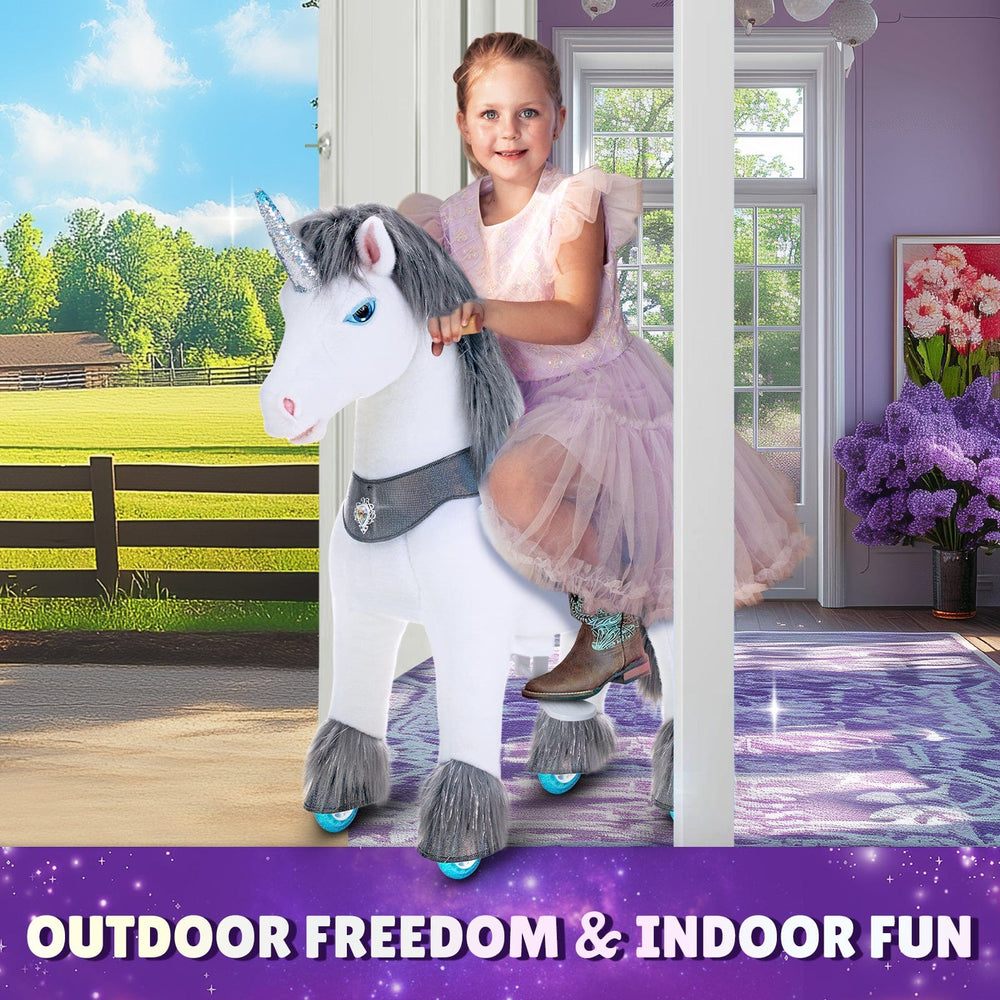 Model Y Grey Unicorn Rideable Toy for Age 4-7 (ONLINE ORDER ONLY)