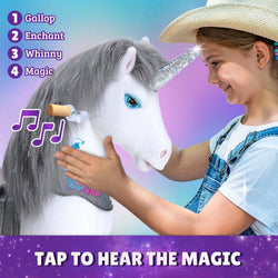 Model Y Grey Unicorn Rideable Toy for Age 4-7 (ONLINE ORDER ONLY)