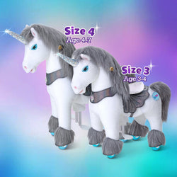Model Y Grey Unicorn Rideable Toy for Age 4-7 (ONLINE ORDER ONLY)