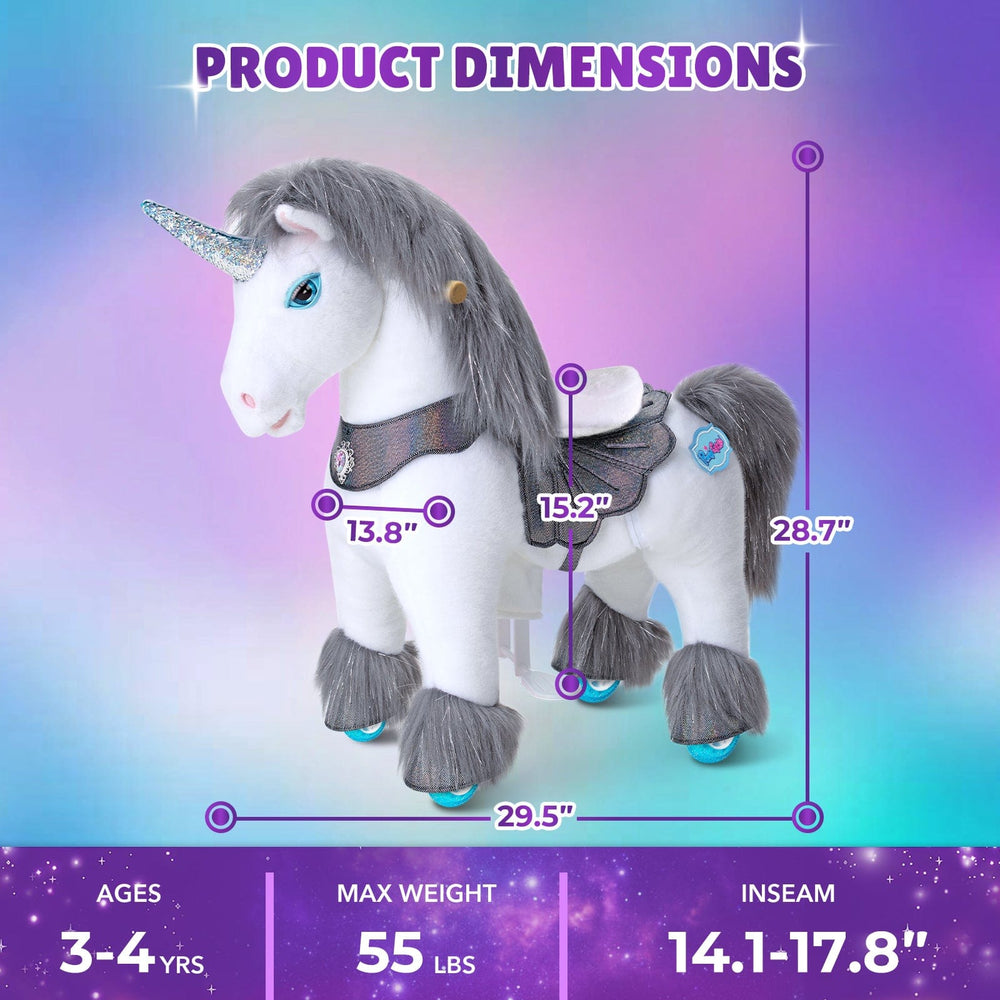 Model Y® Unicorn Ride-On Toy Age 3–4 – Grey