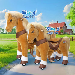 Model Y Light Brown Horse Rideable Toy for Age 4-7 (ONLINE ORDER ONLY)