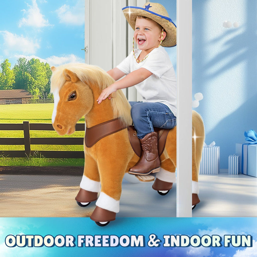 Model Y Light Brown Horse Rideable Toy for Age 3-4 (ONLINE ORDER ONLY)