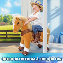 Model Y Light Brown Horse Rideable Toy for Age 3-4 (ONLINE ORDER ONLY)