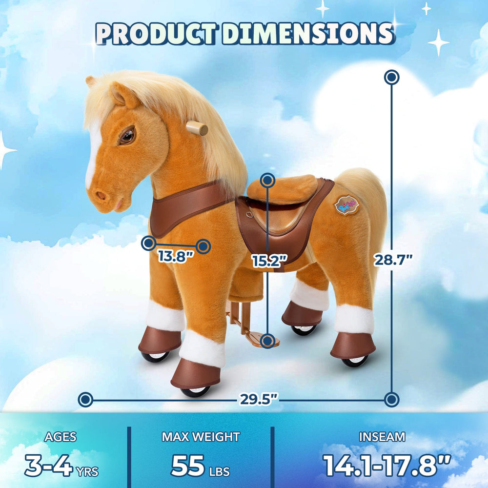 Model Y Light Brown Horse Rideable Toy for Age 3-4 (ONLINE ORDER ONLY)