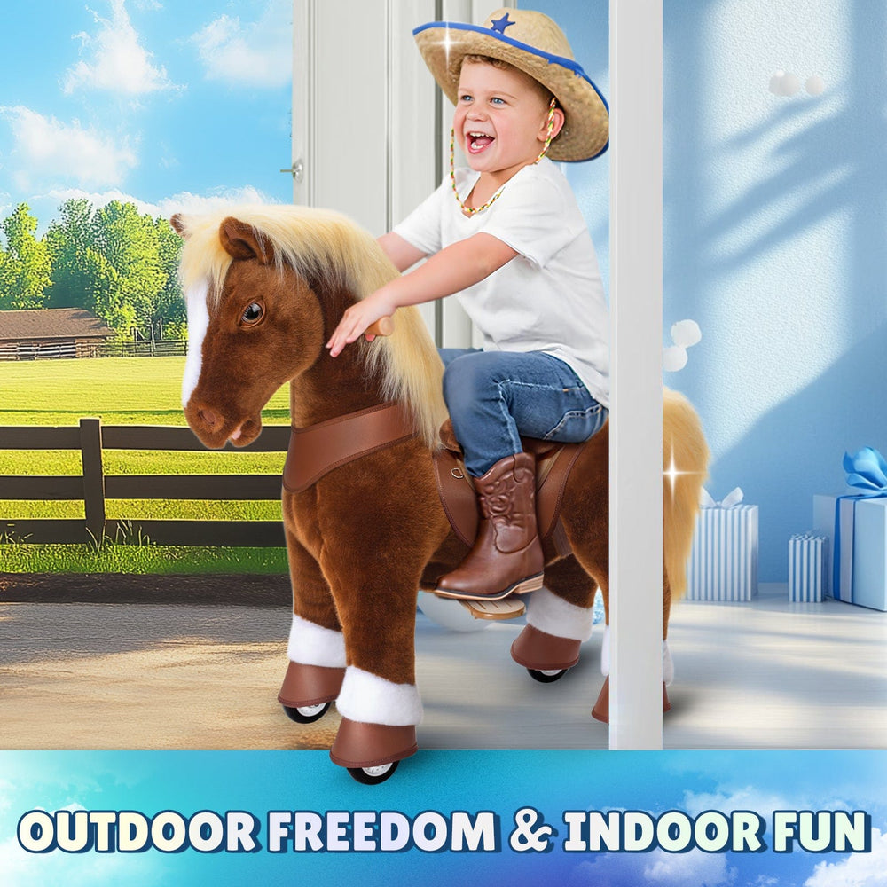 Model Y Brown Horse Rideable Toy for Age 4-7 (ONLINE ORDER ONLY)