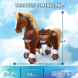 Model Y Brown Horse Rideable Toy for Age 3-4 (ONLINE ORDER ONLY)
