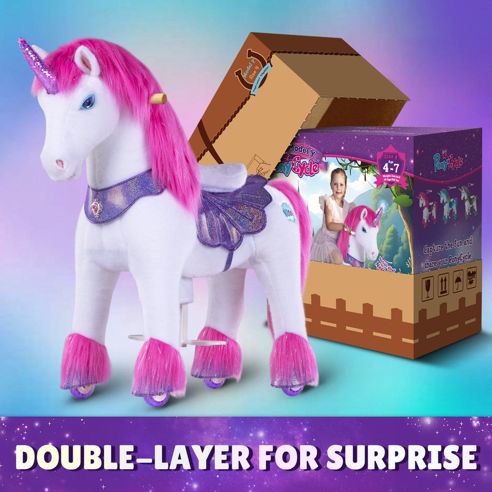 Model Y Pink/Purple Unicorn Rideable Toy for Age 4-7 (ONLINE ORDER ONLY)