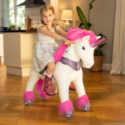Model Y Pink/Purple Unicorn Rideable Toy for Age 4-7 (ONLINE ORDER ONLY)