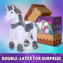 Model Y Grey Unicorn Rideable Toy for Age 4-7 (ONLINE ORDER ONLY)