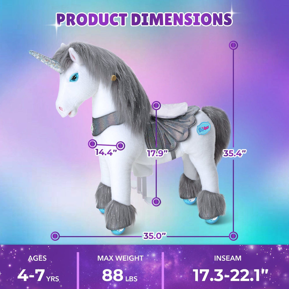 Model Y Grey Unicorn Rideable Toy for Age 4-7 (ONLINE ORDER ONLY)