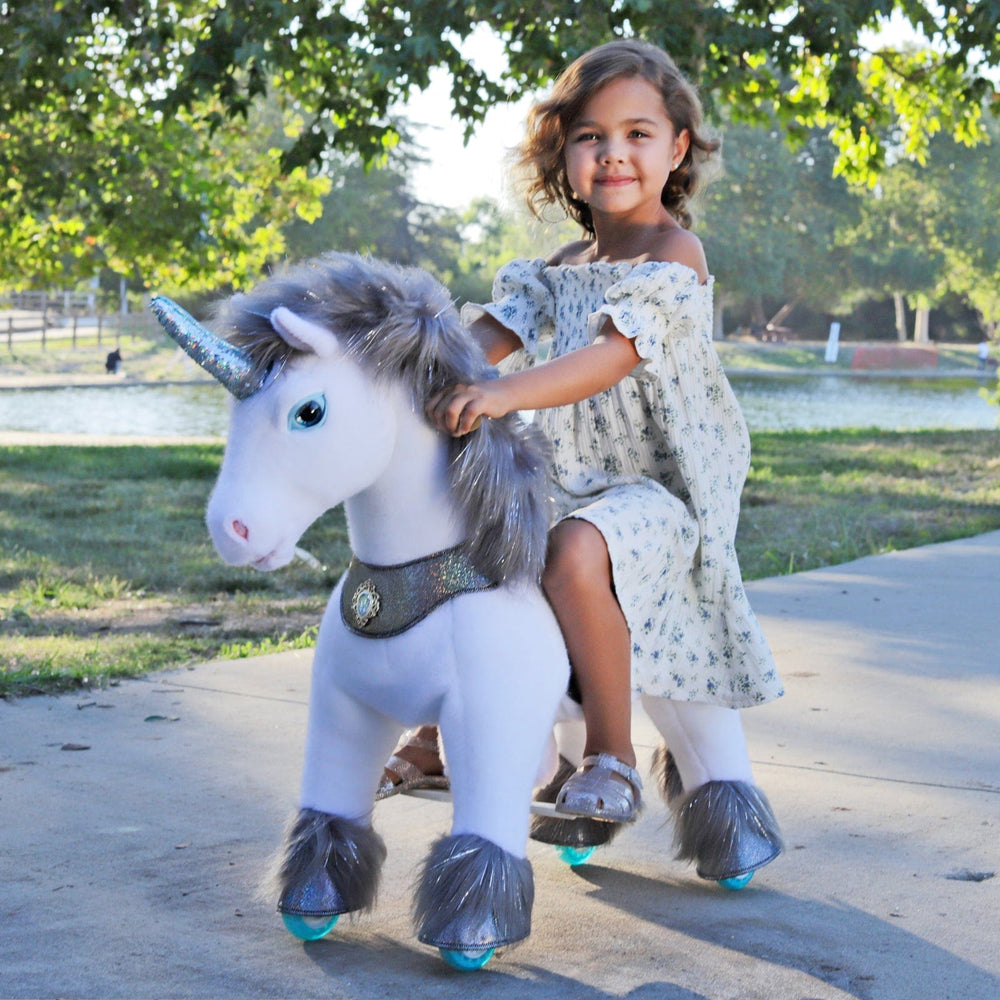 Model Y Grey Unicorn Rideable Toy for Age 4-7 (ONLINE ORDER ONLY)
