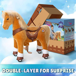 Model Y Light Brown Horse Rideable Toy for Age 4-7 (ONLINE ORDER ONLY)