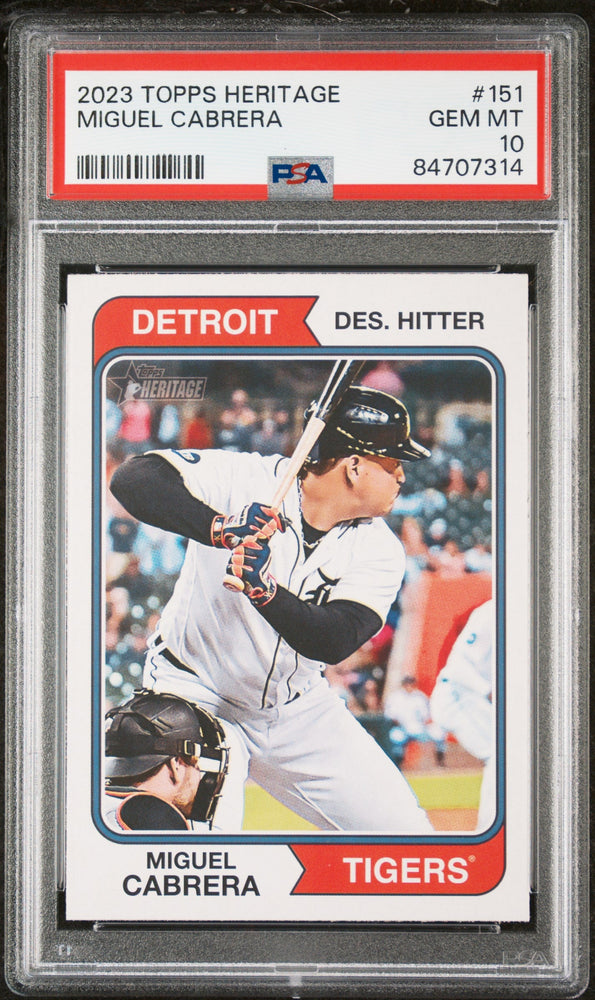 2023 TOPPS HERITAGE MIGUEL CABRERA  #151 - PSA 10 (Online Order Only)