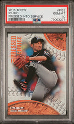 2016 TOPPS PRESSED INTO SERVICE ICHIRO #PIS9 - PSA 10 (Online Order Only)