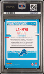 Graded 2023 Panini Donruss Optic Jahmyr Gibbs #236 Green Velocity Rookie RC Football Card PSA 10 Gem Mint (ONLINE ORDER ONLY)