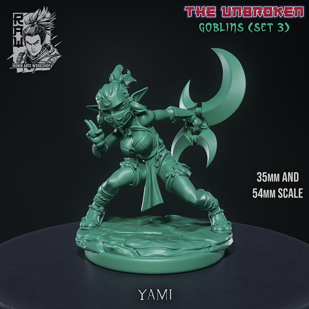 Yami the Assassin – Goblin Rogue – Resin Tabletop Miniature (ONLINE ORDER ONLY)