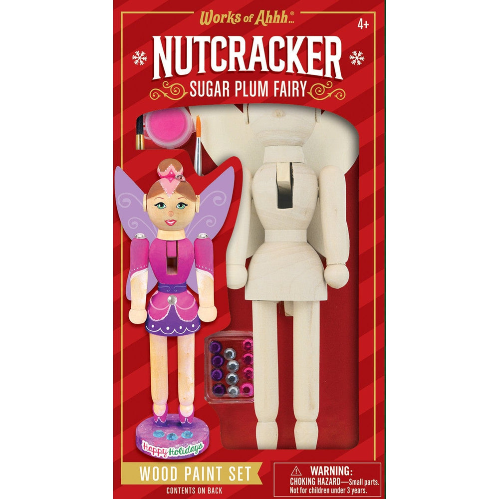 Holiday Craft Kit - Nutcracker Sugar Plum Fairy Wood Craft & Paint Kit