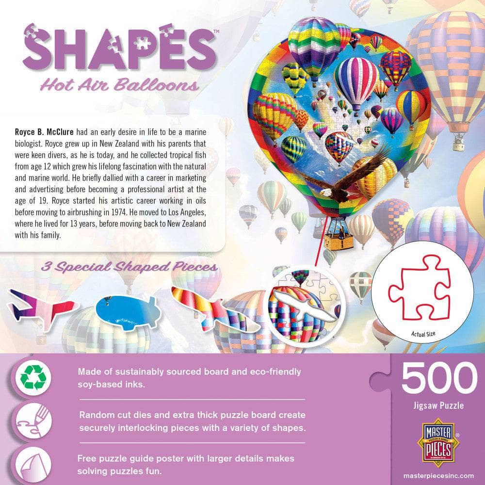 Shapes - Hot Air Balloons 500 Piece Jigsaw Puzzle (ONLINE ORDER ONLY)