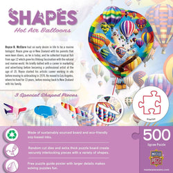 Shapes - Hot Air Balloons 500 Piece Jigsaw Puzzle (ONLINE ORDER ONLY)
