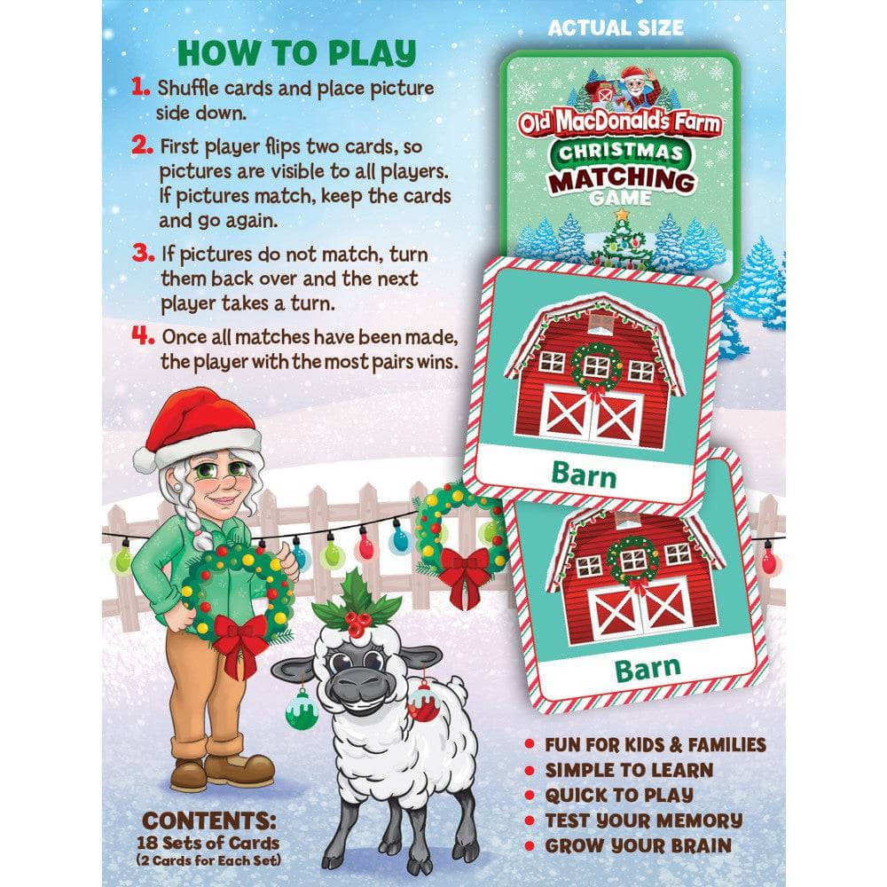 Old MacDonald's Farm Christmas Matching Game (ONLINE ORDER ONLY)