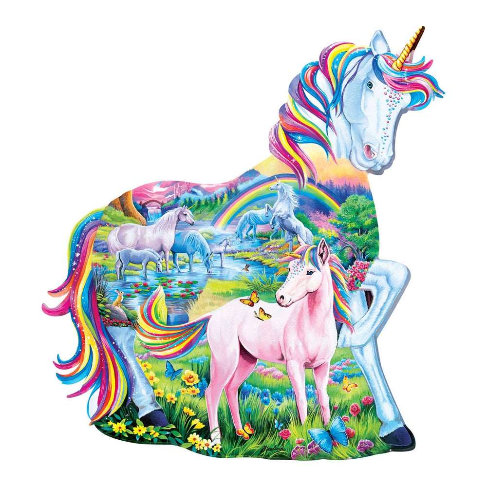 Unicorn Family - 100 Piece Shaped Jigsaw Puzzle (ONLINE ORDER ONLY)