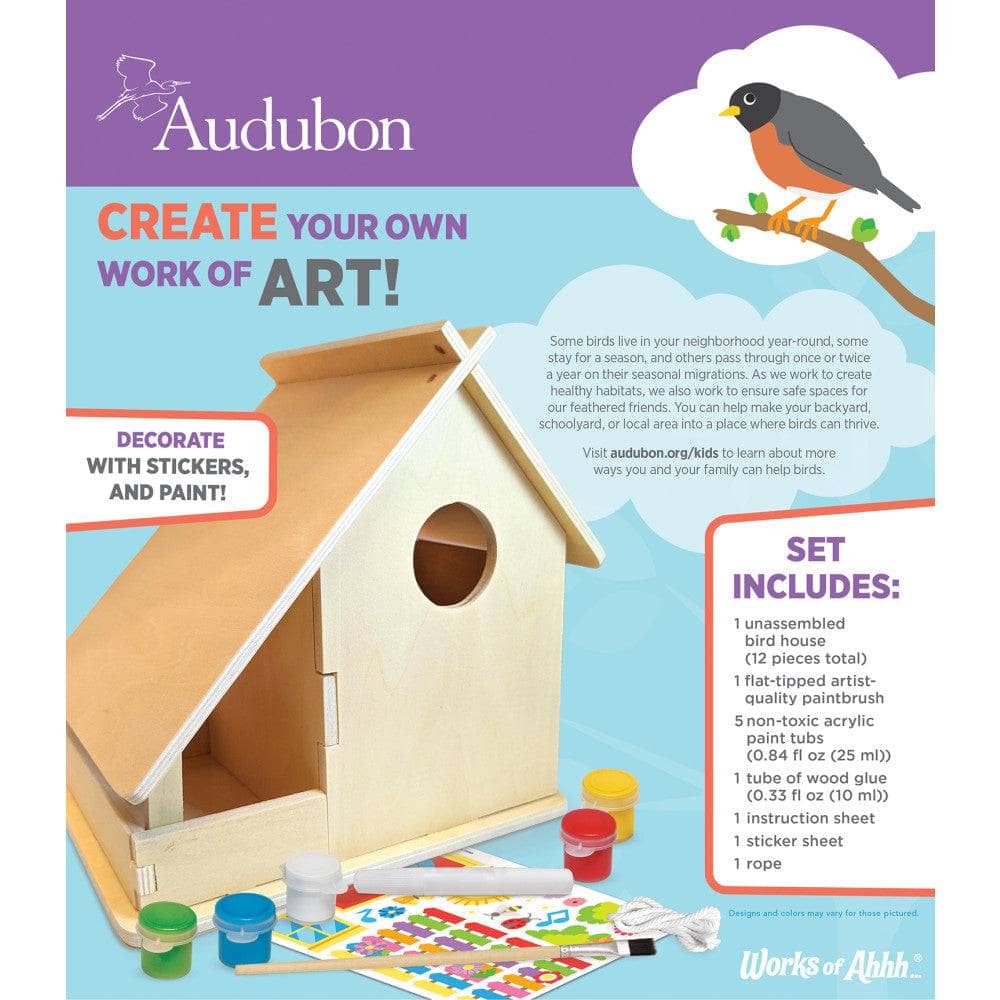 Audubon - Bird House Buildable Wood Craft & Paint Kit (ONLINE ORDER ONLY)