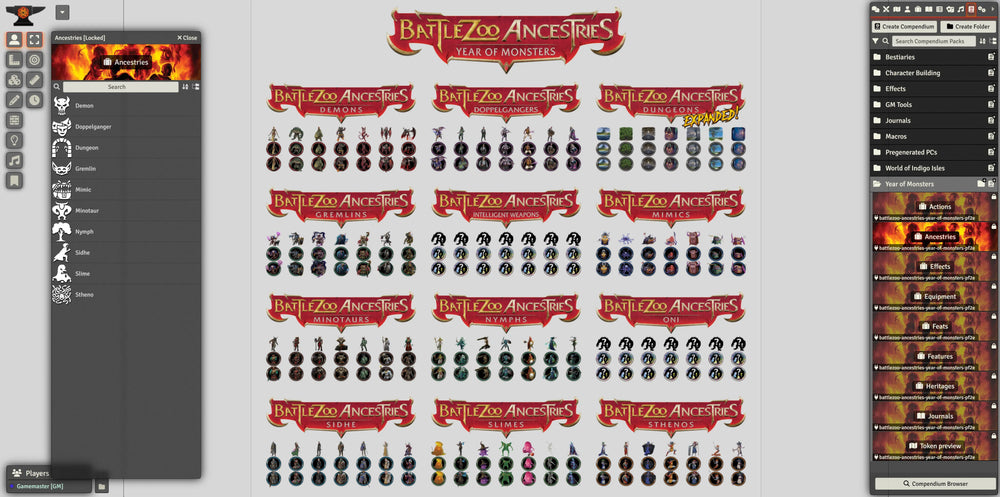 Battlezoo Ancestries: Classic Creatures Foundry VTT