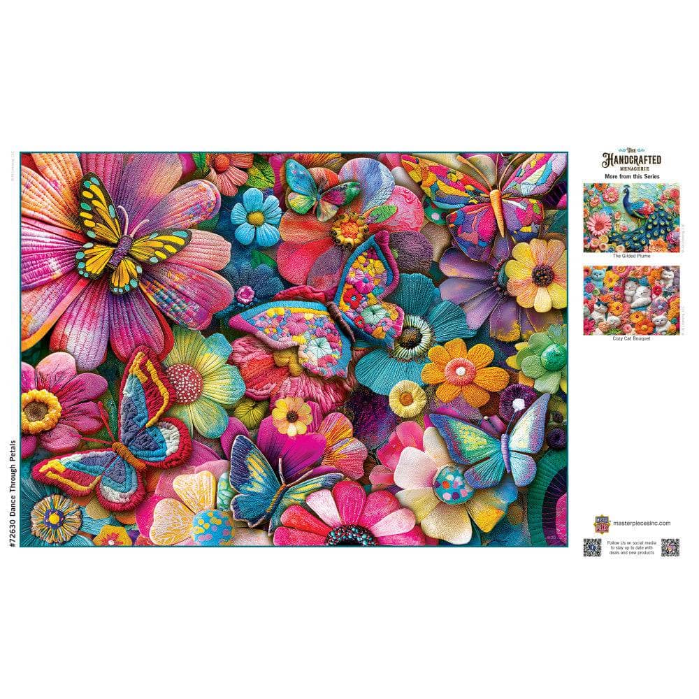 Handcrafted Menagerie - Dance Through Petals 1000 Piece Jigsaw Puzzle (ONLINE ORDER ONLY)
