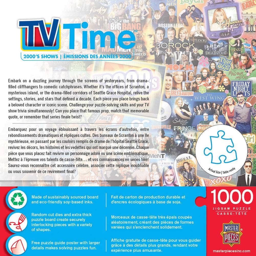 TV Time - 2000's Shows 1000 Piece Jigsaw Puzzle (ONLINE ORDER ONLY)