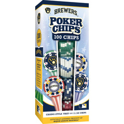 Milwaukee Brewers 100 Piece Poker Chips (ONLINE ORDER ONLY)