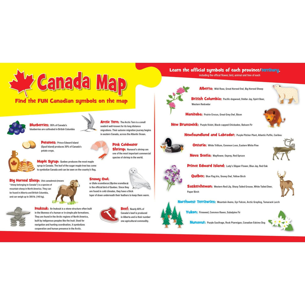 Educational - Canada Map 36 Piece Floor Jigsaw Puzzle (ONLINE ORDER ONLY)