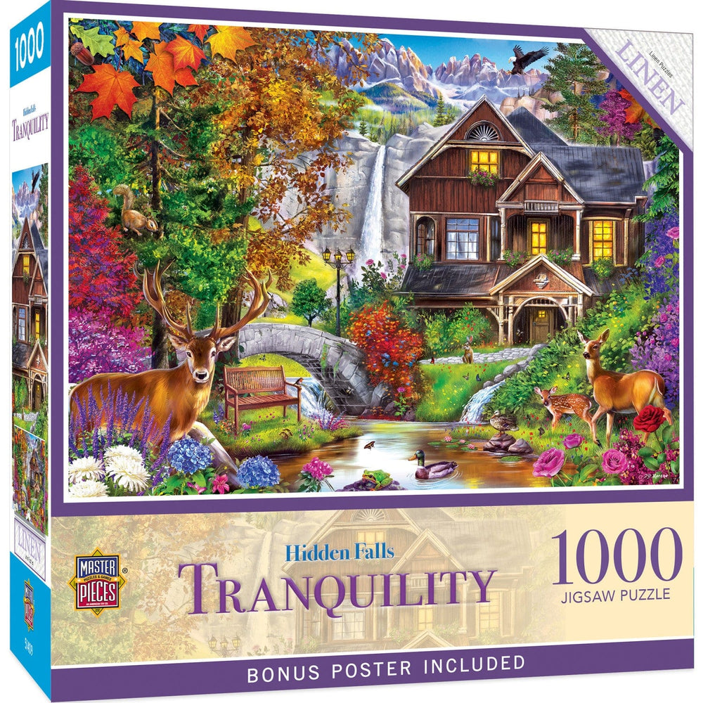 Tranquility - Hidden Falls Cottage 1000 Piece Jigsaw Puzzle (ONLINE ORDER ONLY)