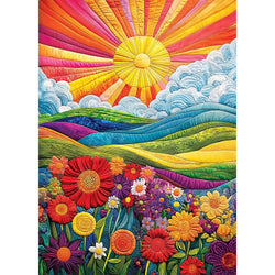 Quilted - The Blooming Horizon 1000 Piece Jigsaw Puzzle