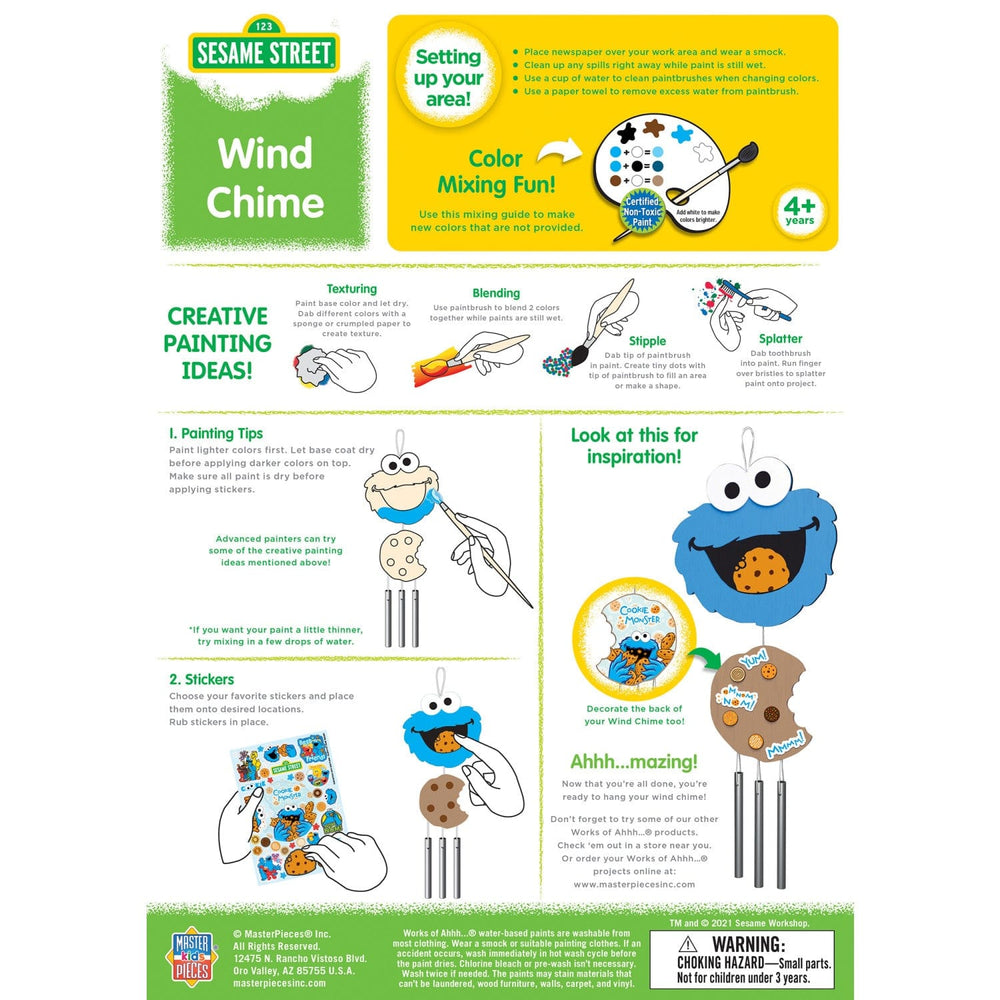 Sesame Street - Cookie Monster Wood Craft & Paint Kit (ONLINE ORDER ONLY)