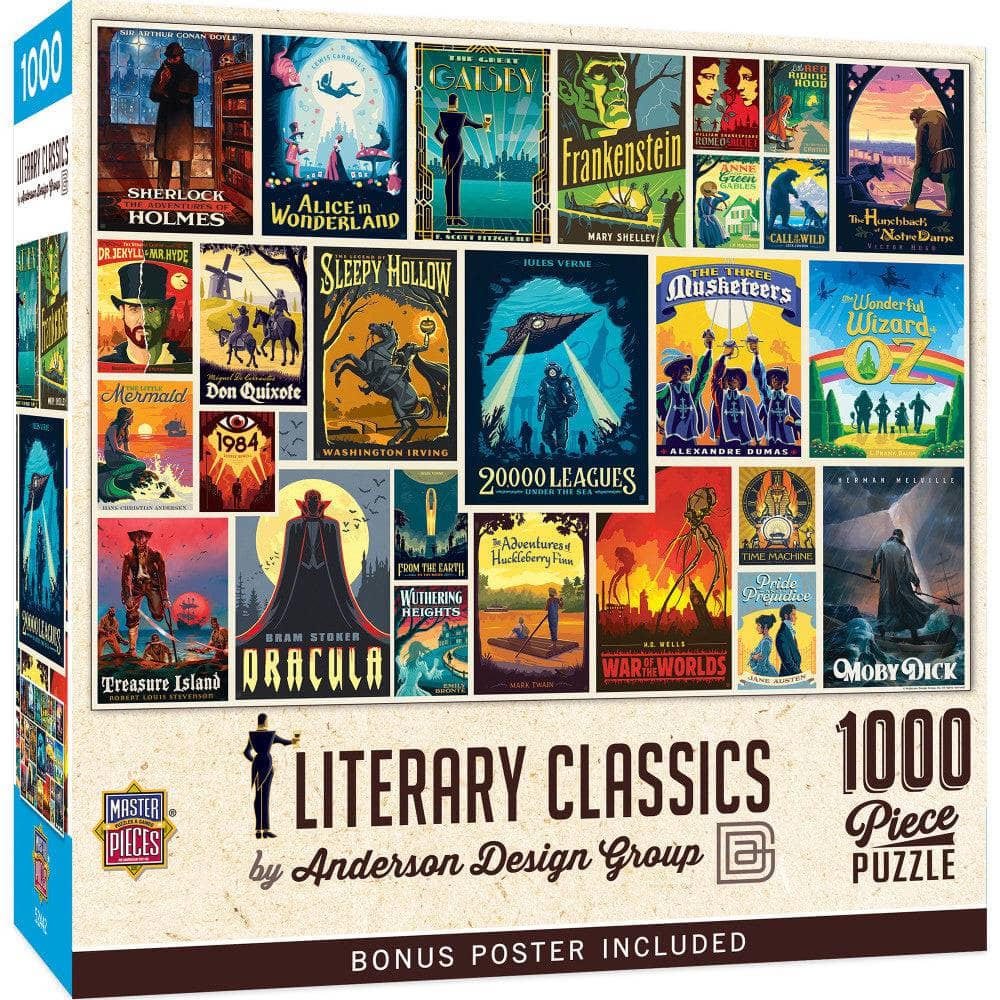 Vintage Posters - Literary Classics 1000 Piece Jigsaw Puzzle