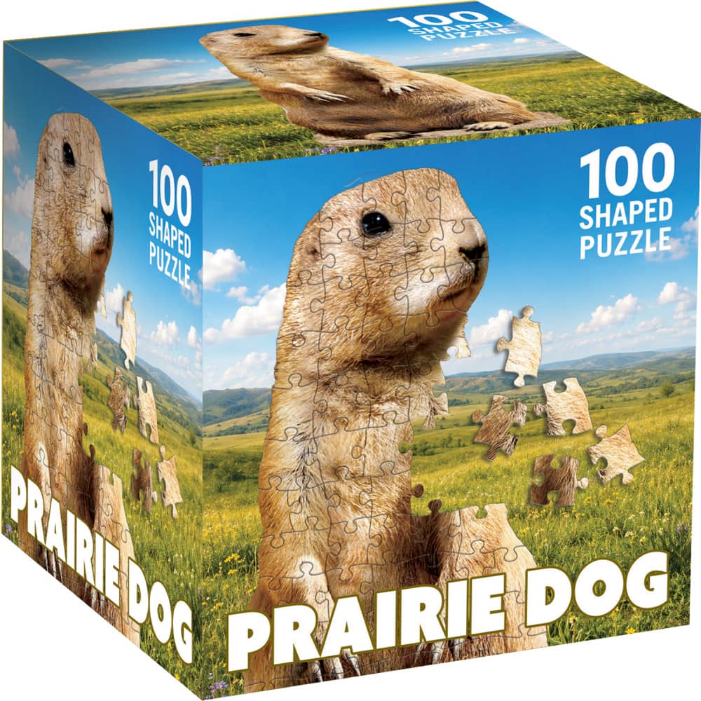 Prairie Dog 100 Piece Shaped Jigsaw Puzzle