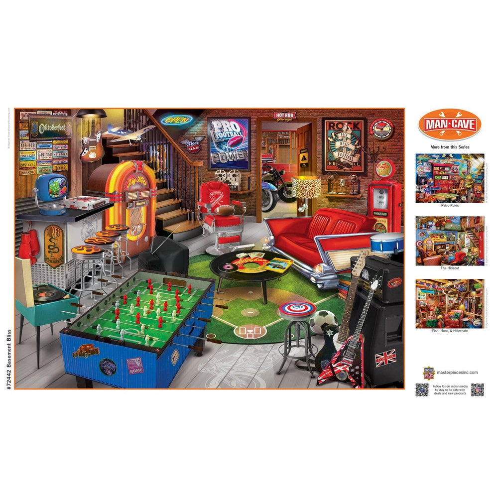 Man Cave - Basement Bliss 1000 Piece Jigsaw Puzzle (ONLINE ORDER ONLY)