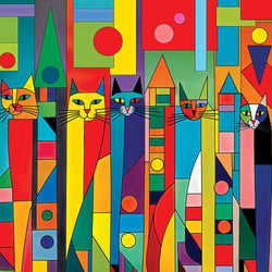 Color Me Wild - The Prowl Between Patterns 500 Piece Jigsaw Puzzle (ONLINE ORDER ONLY)