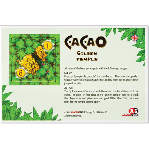 Cacao: Golden Temple Mini Expansion (ONLINE ORDER ONLY)