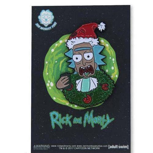 Zen Monkey: Rick with Christmas Wreath - Rick & Morty Enamel Pin (ONLINE ORDER ONLY)