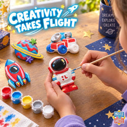 Space Explorers - 4-Pack Plaster Magnets Paint Kit