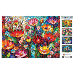 Stained Glass - Mosaic Meadow 1000 Piece Jigsaw Puzzle