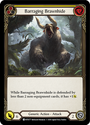 Barraging Brawnhide (Yellow) [U-WTR177] (Welcome to Rathe Unlimited)  Unlimited Rainbow Foil - Anime Imports LLC